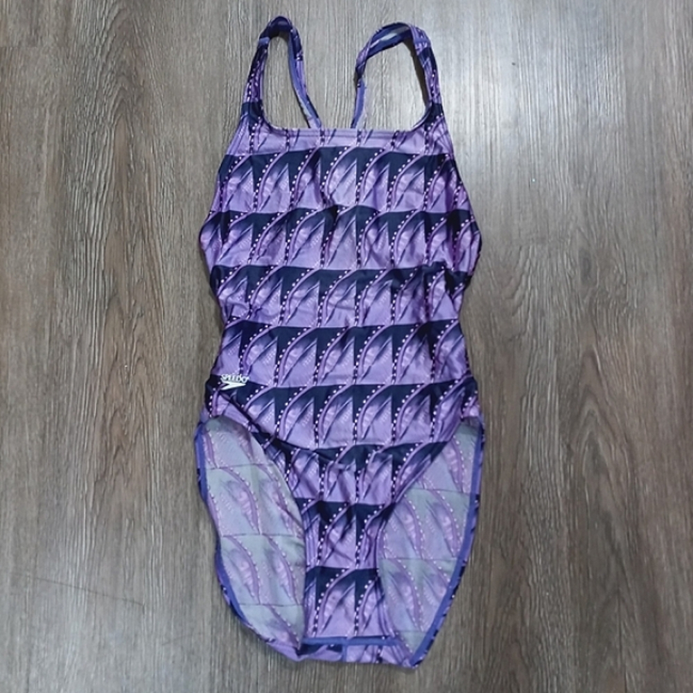 Vintage Speedo One Piece Swimsuit Purple Size 4